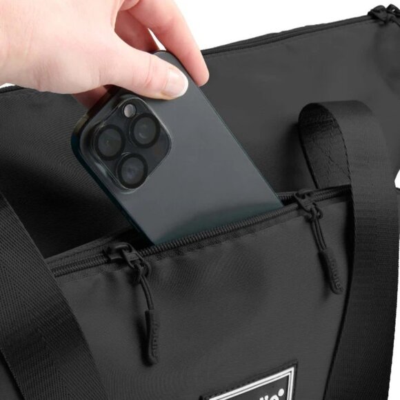 THE FOLDIE Travel Tote Bag Black NEW Original Package & Tag EXPANDABLE 40L Nylon - Picture 4 of 16